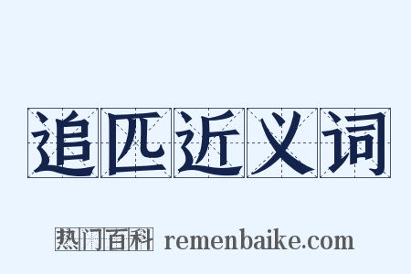 追匹近义词是什么意思的图片